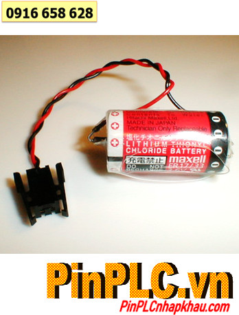 Maxell ER17/33 (Zắc đen Mitsu), Pin nuôi nguồn PLC Maxell ER17/33 lithium 3.6V 1600mAh _Xuất xứ NHẬT